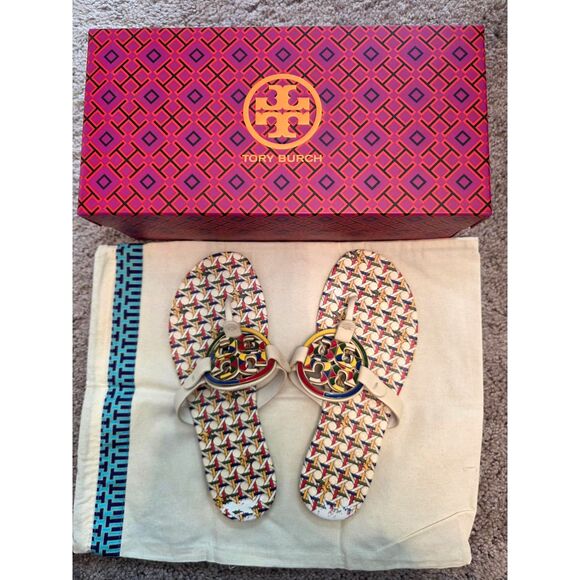 Tory Burch Enamel Miller Soft Sandal 7.5 - Picture 1 of 10